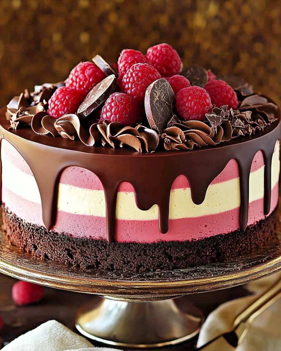 Chocolate Raspberry Mousse Cake
