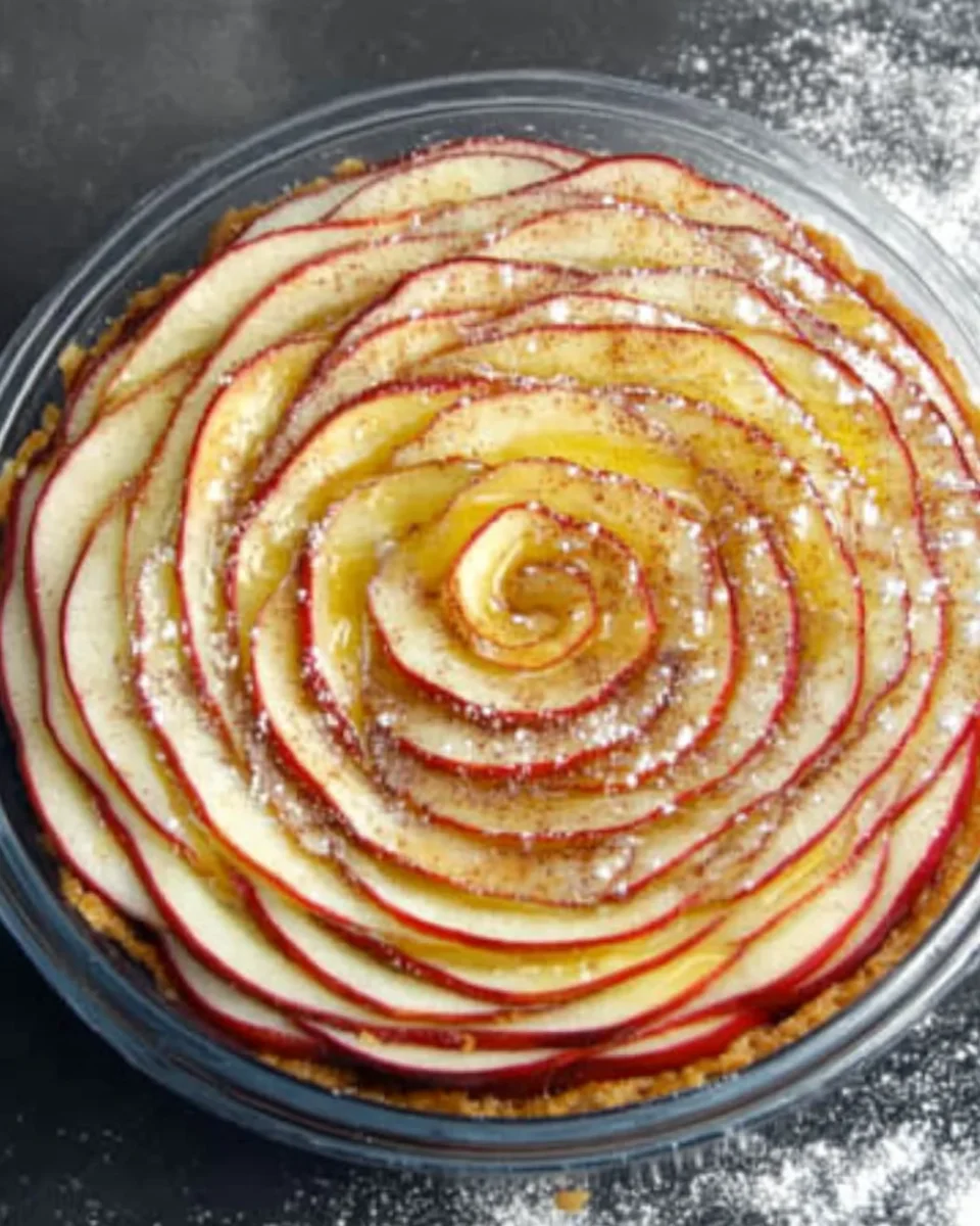 Cinnamon Roll Apple Rose Tart