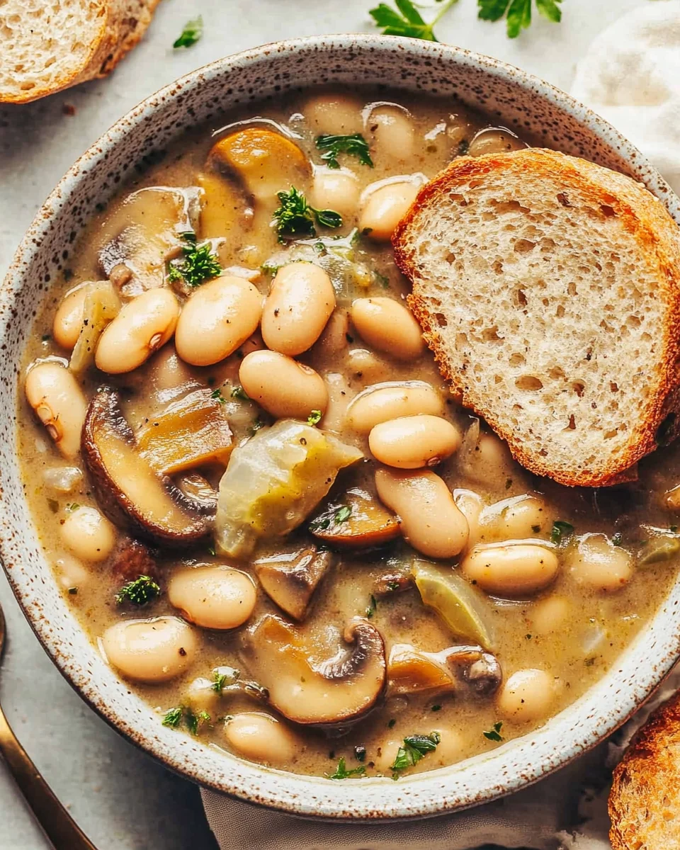 Cozy White Bean Mushroom Stew (Vegan)