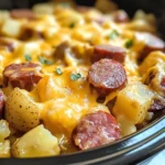 Crockpot Cheesy Potatoes and Kielbasa