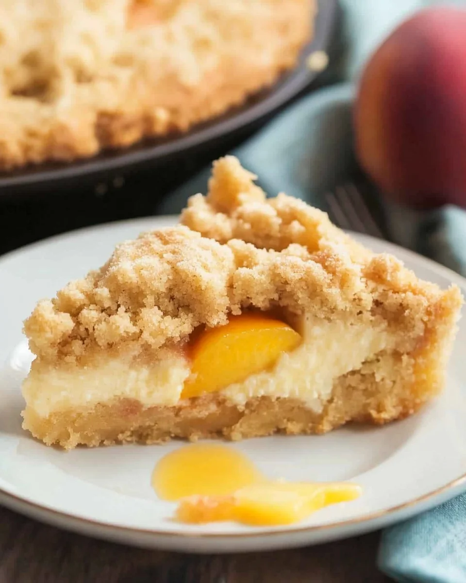 Easy Italian Peach Crumb Cake