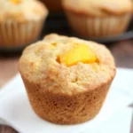 Healthy Honey Peach Muffins