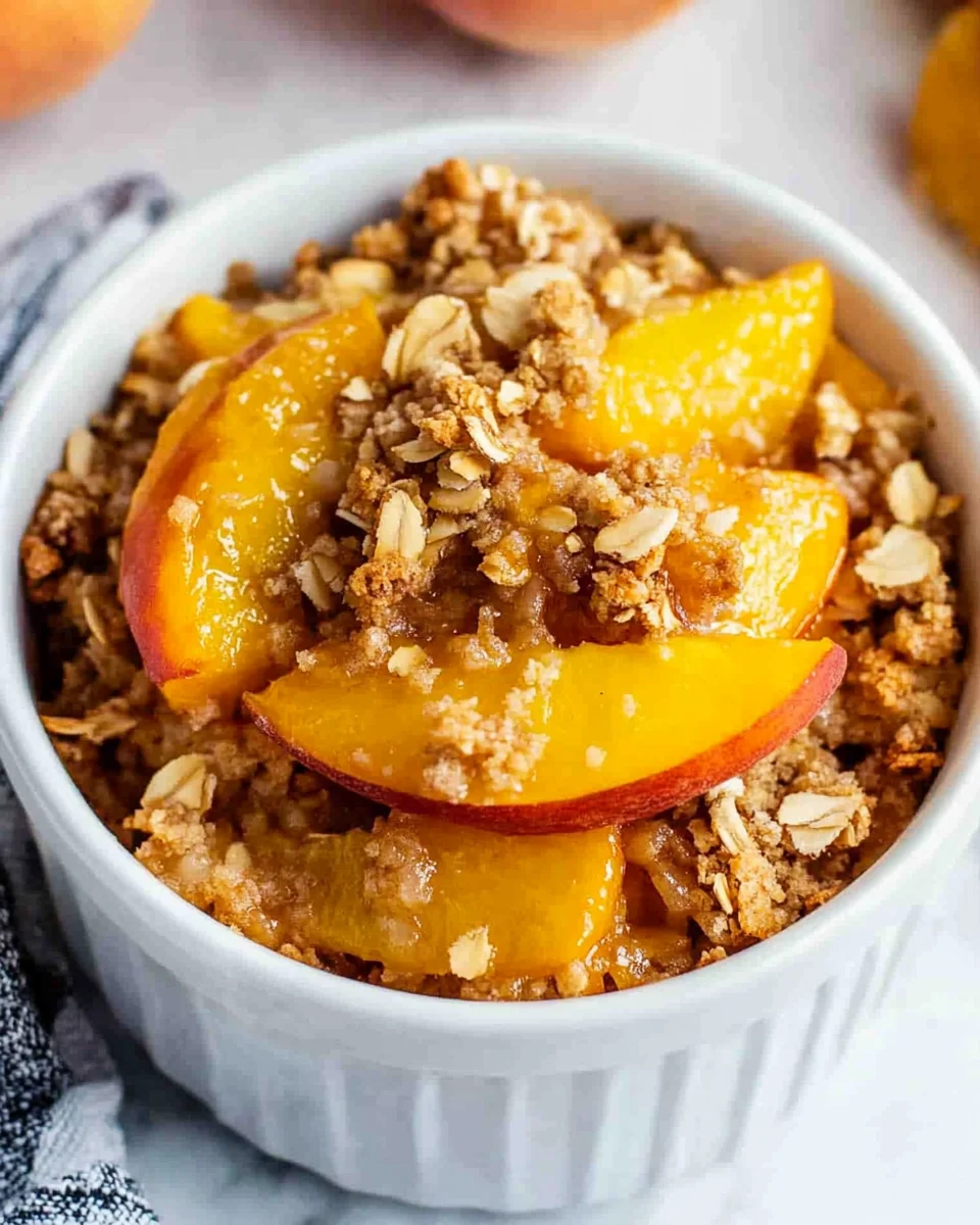 Healthy Peach Crumble