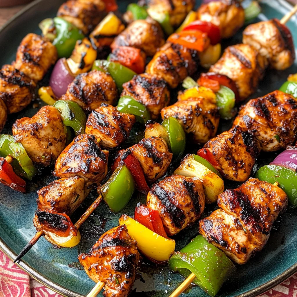 Mexican Barbecue Chicken Skewers