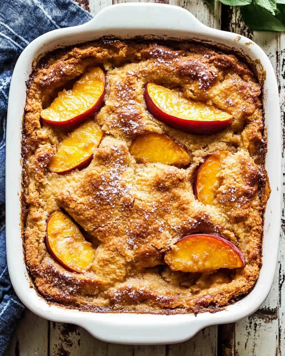 Old School Easy Brown Sugar Peach Cobbler