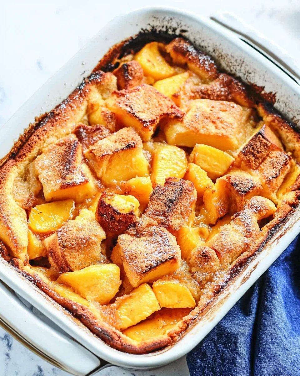 Peach Cobbler French Toast Bake