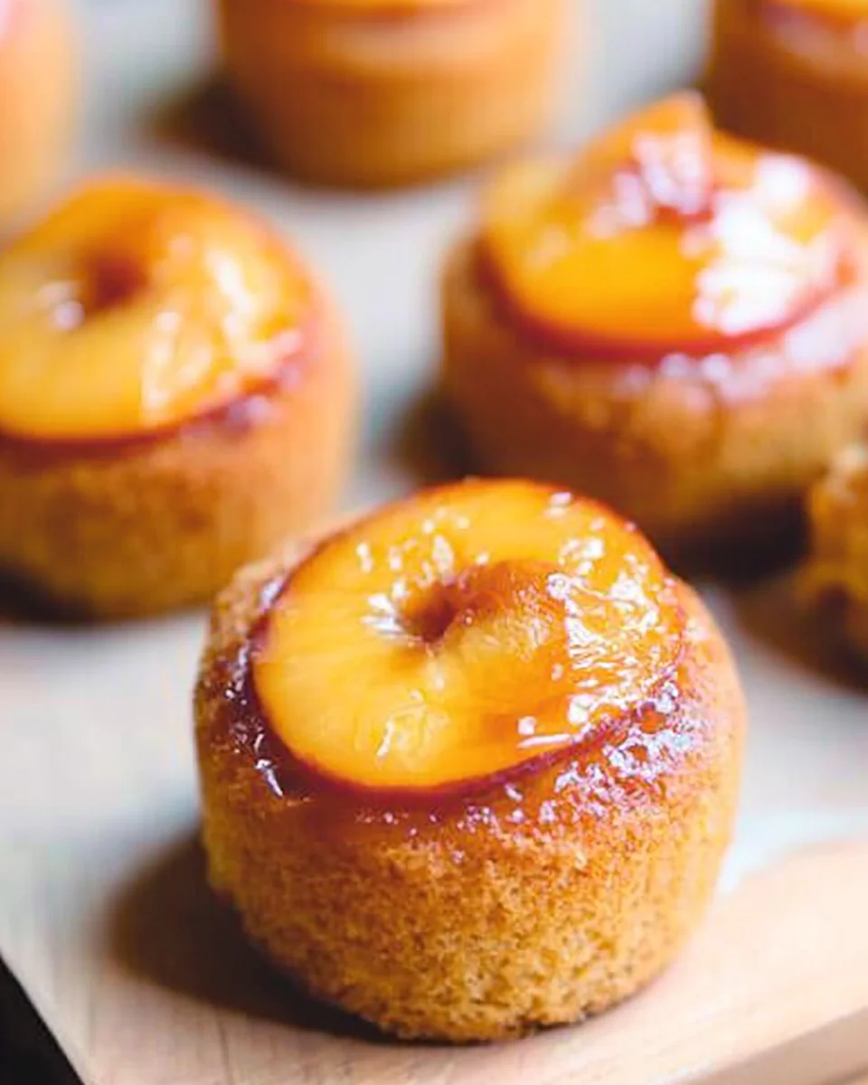Peach Upside Down Mini Cakes