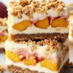Peaches and Cream Desserts: Irresistible Peach Cobbler Cheesecake Bars for Every Occasion