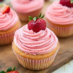 Strawberry Cupcakes with Strawberry Buttercream Frosting