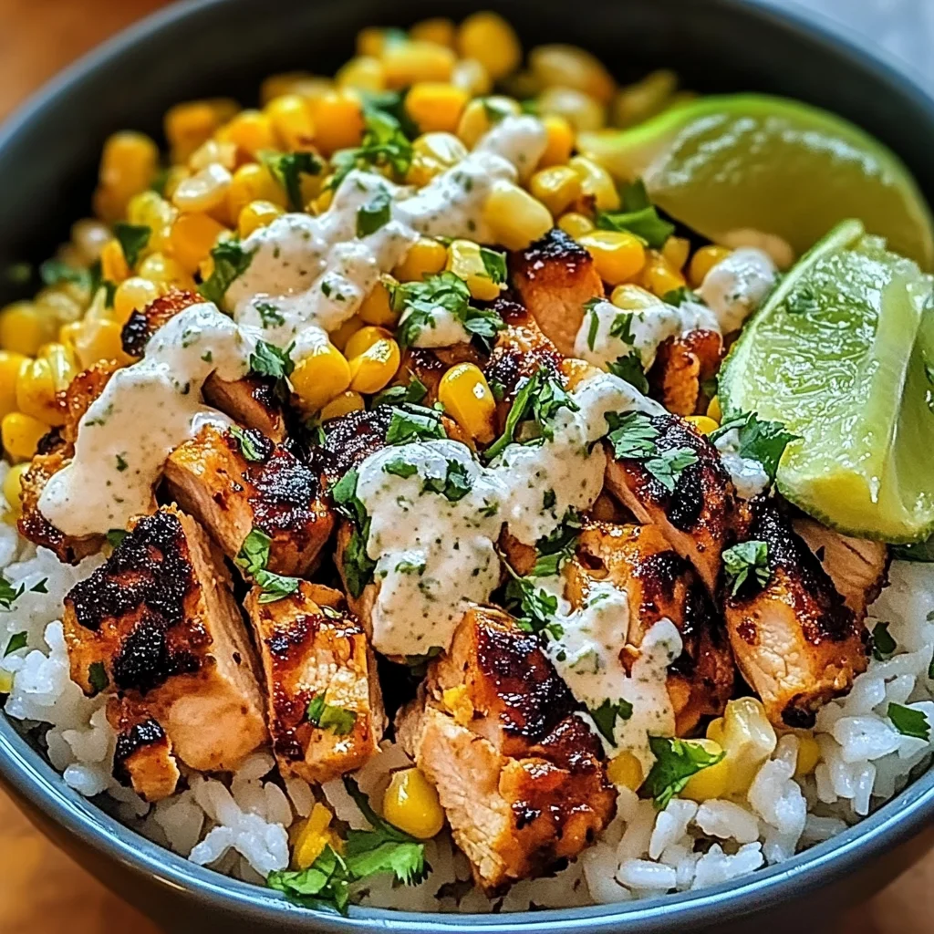 Street Corn Chicken Rice Bowl