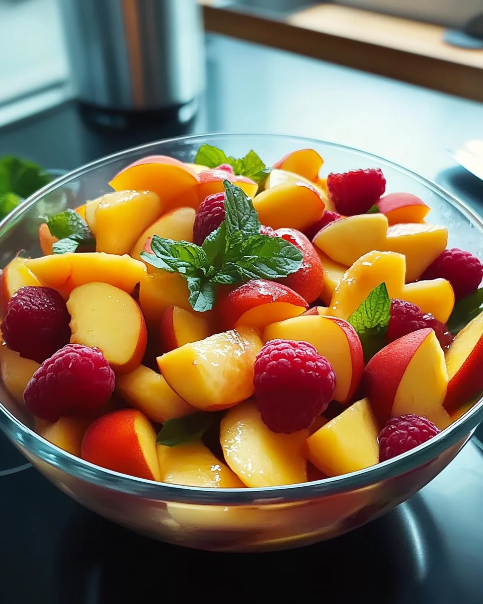 Summer Peach Fruit Salad