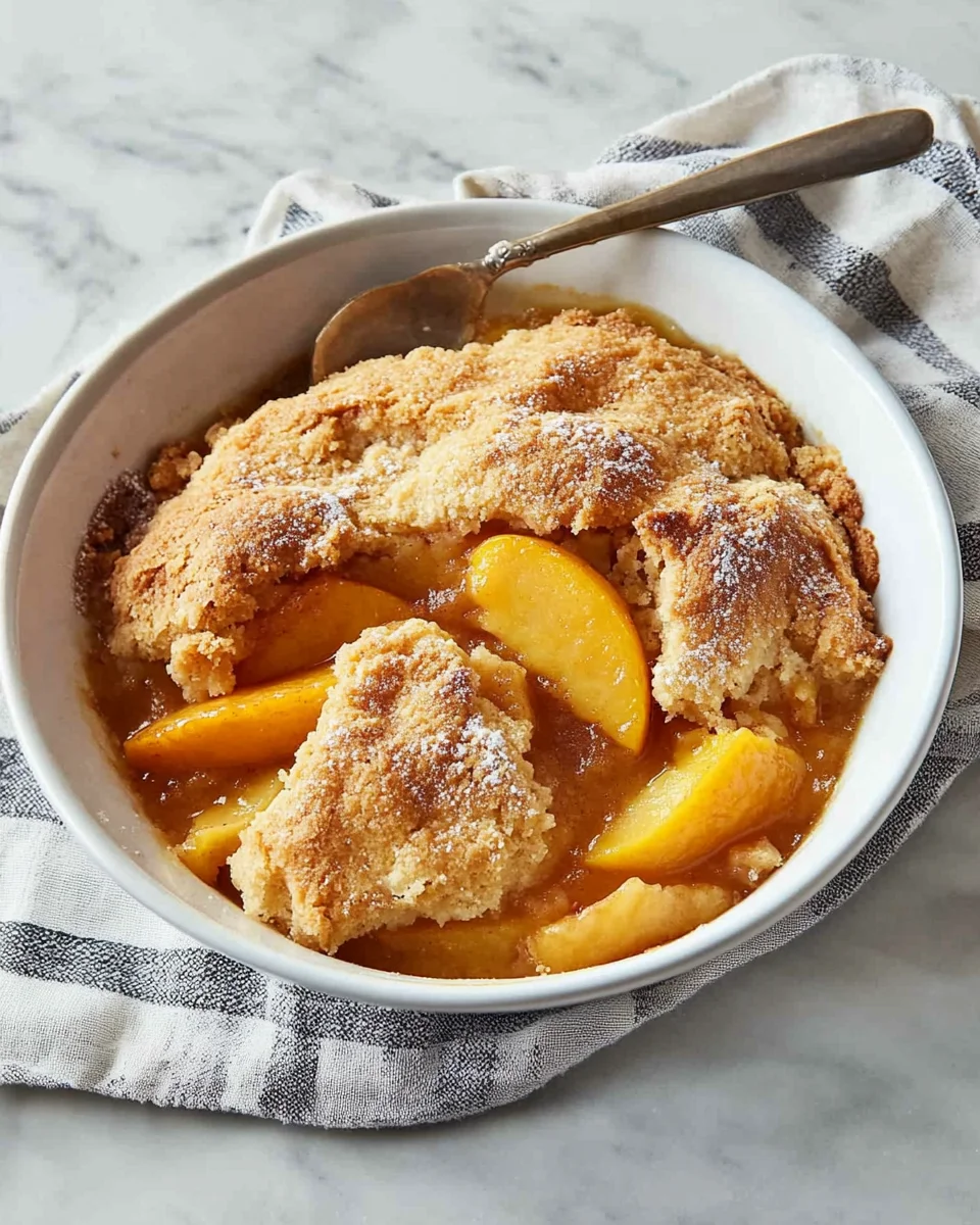 The Easiest Southern Peach Cobbler