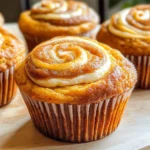 Best Swirled Pumpkin Cream Cheese Muffins