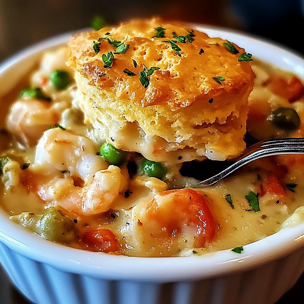 Cheddar Bay Biscuit Seafood Pot Pie: An Incredible Comforting Delight