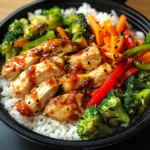 Chili Chicken & Mixed Veggie Rice Bowl