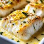 Coconut Lemon Cream Baked Cod