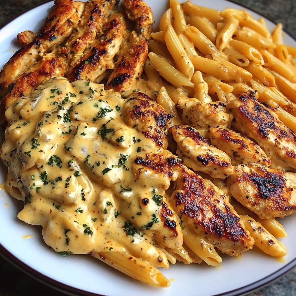 Creamy Cajun Three-Cheese Chicken Penne Recipe