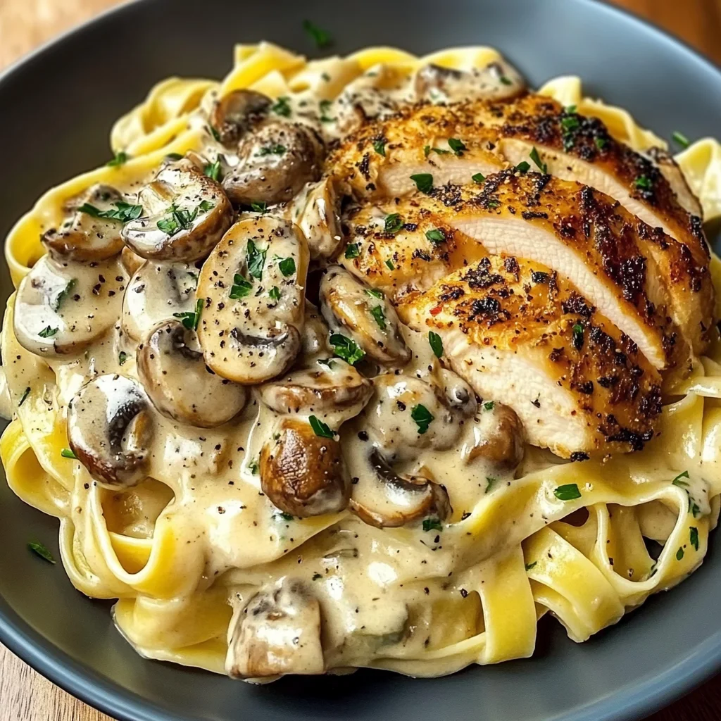 Creamy Chicken & Mushroom Tagliatelle Recipe