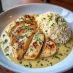 Creamy Lemon Garlic Chicken with Herb Rice