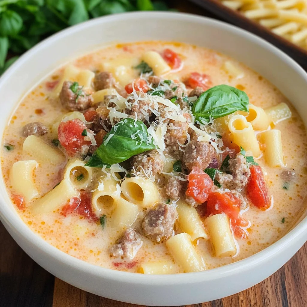 Creamy Parmesan Italian Sausage Soup