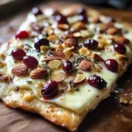 Crispy Flatbread with Brie, Cranberries & Toasted Almonds