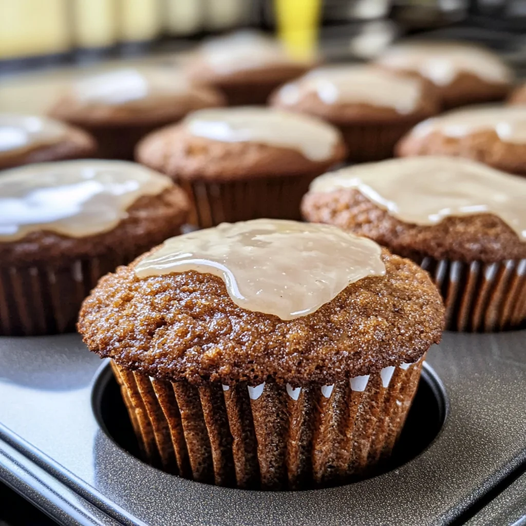 Glazed Gingerbread Muffins