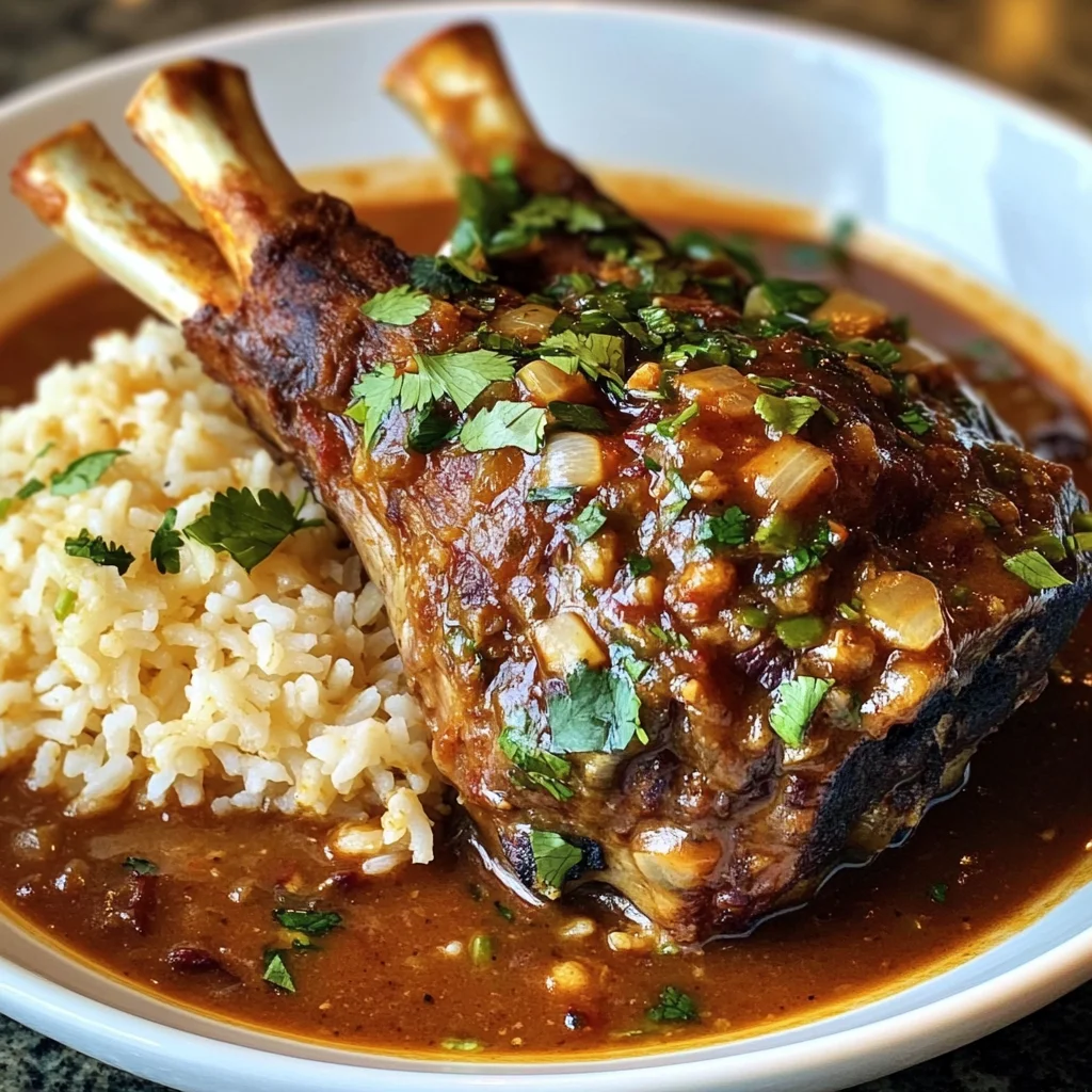 Lemongrass-Ginger Lamb Shank with Coconut Rice