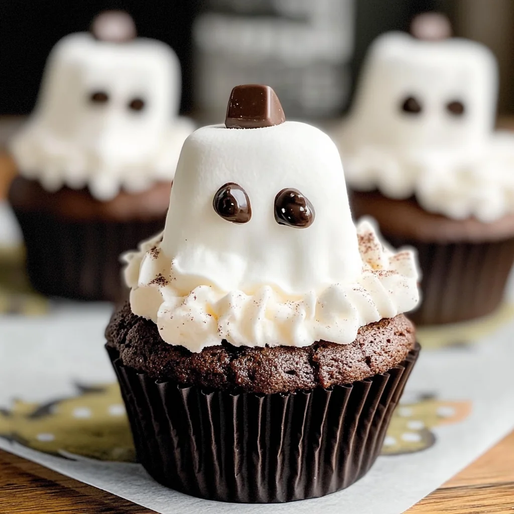 Marshmallow Ghost Cupcakes