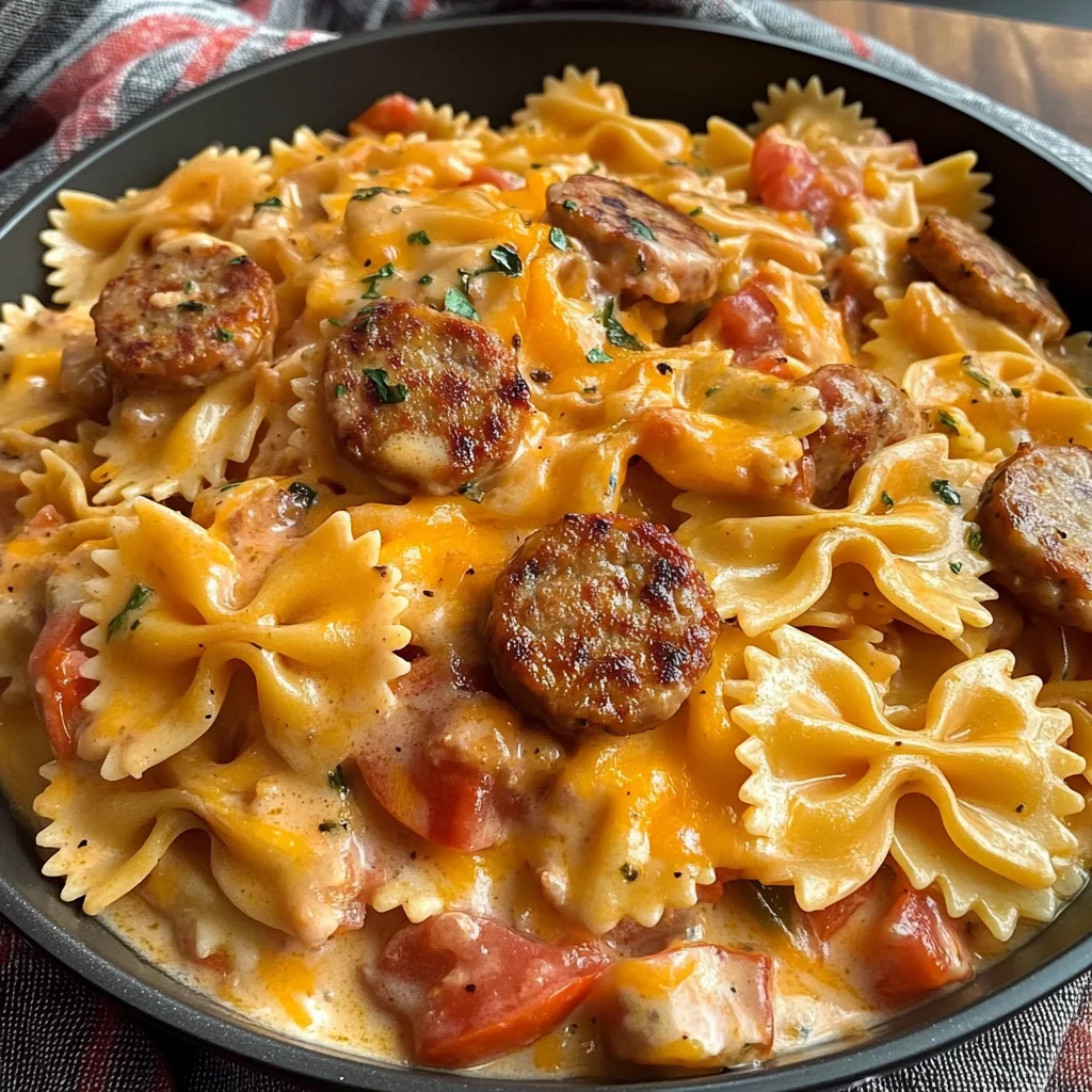One Pot Creamy Cajun Sausage Pasta