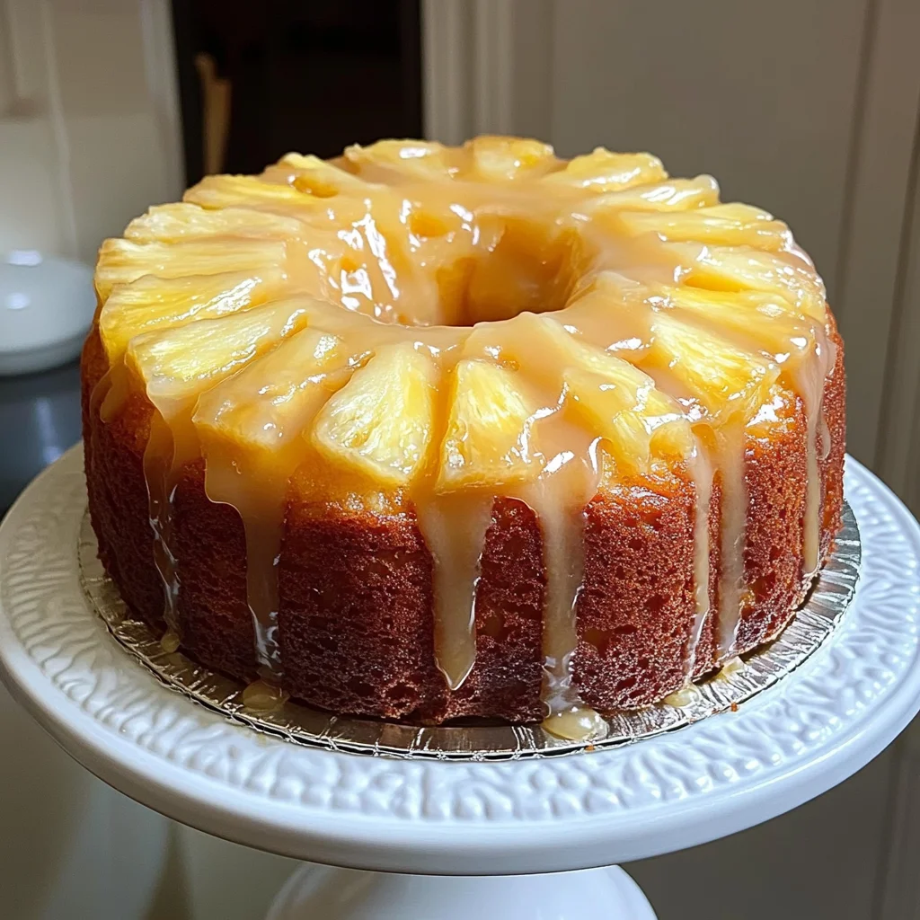 Pineapple Pound Cake with Pineapple Glaze