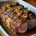Slow-Roasted Lamb Shoulder with Garlic-Honey Mustard Glaze