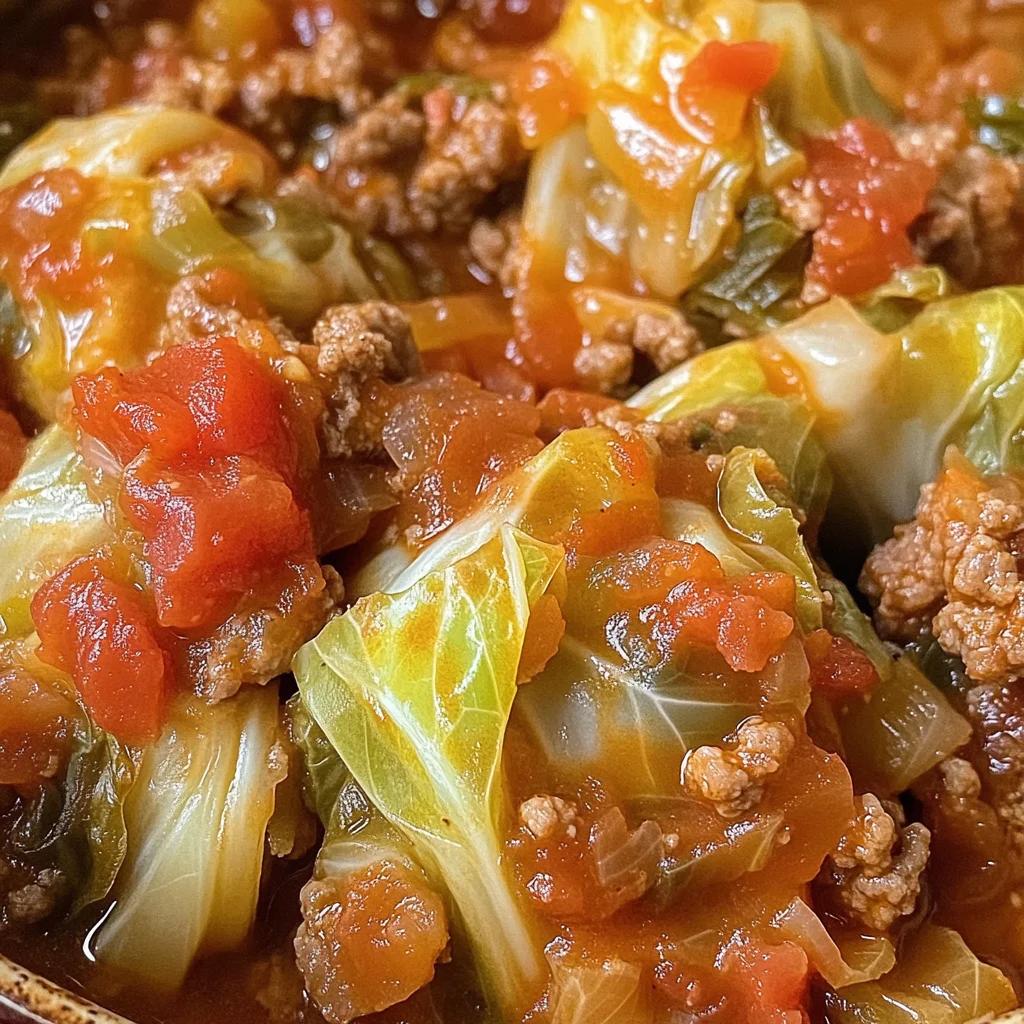 Slow Cooker Unstuffed Cabbage Rolls