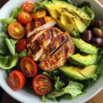 Spiced Grilled Chicken Salad with Avocado & Olives