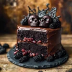 Spooky Black Velvet Halloween Cake