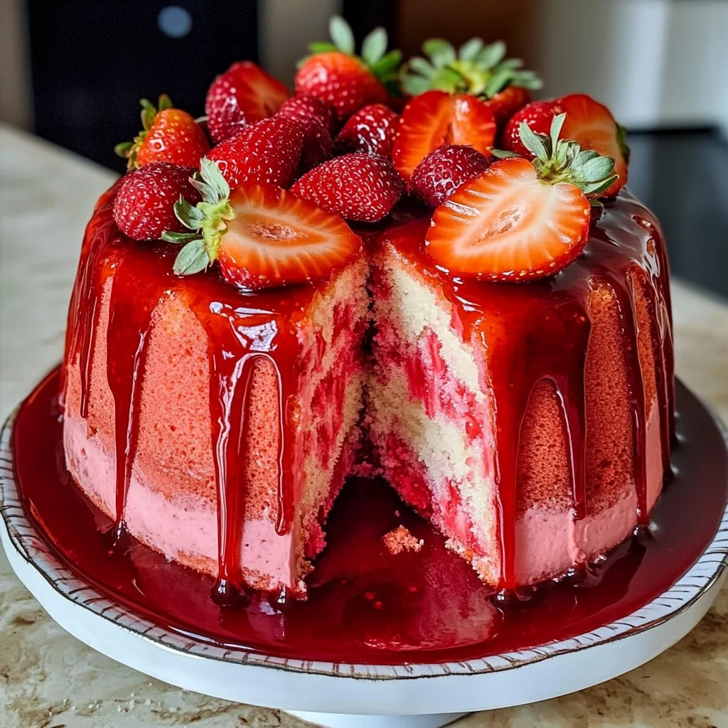 Strawberry Cream Cheese Pound Cake Recipe