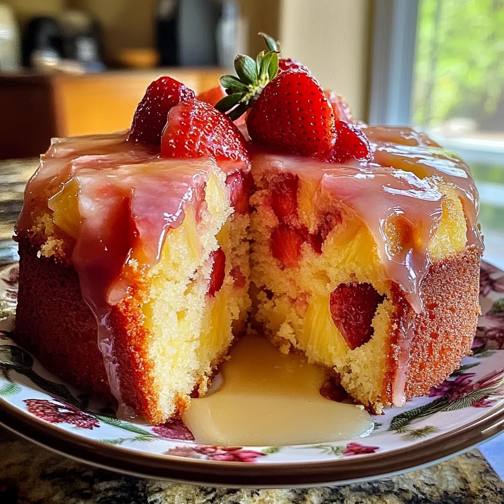 Strawberry Pineapple Pound Cake Recipe