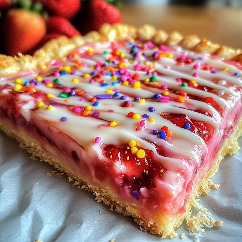 Strawberry Pop Tart Slab Pie Recipe