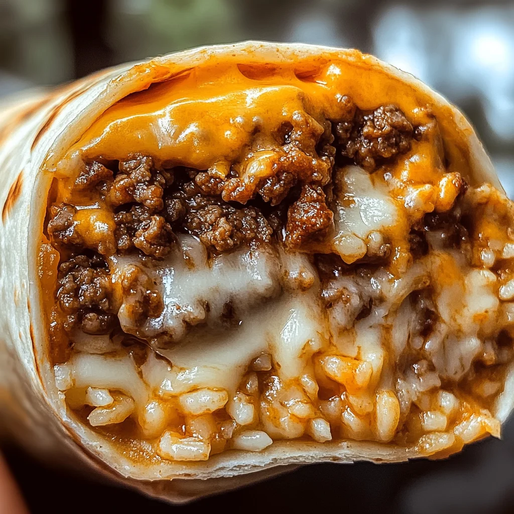 Cheesy Beef Taco Burritos