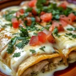 Chicken Enchiladas with Sour Cream White Sauce