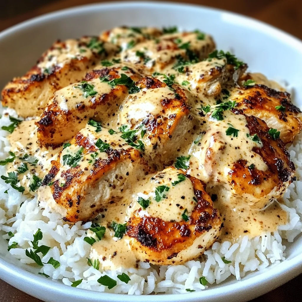 Creamy Smothered Chicken Rice