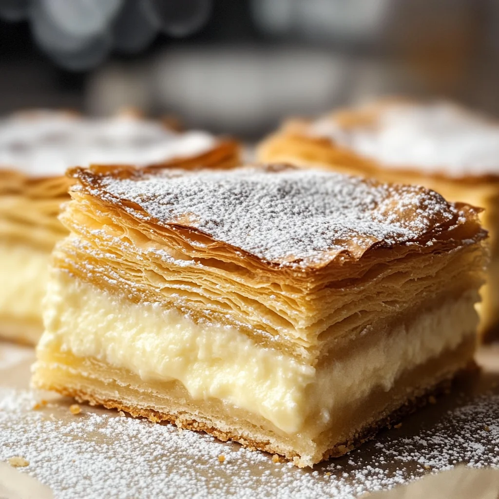Creamy Vanilla Slice with Flaky Puff Pastry
