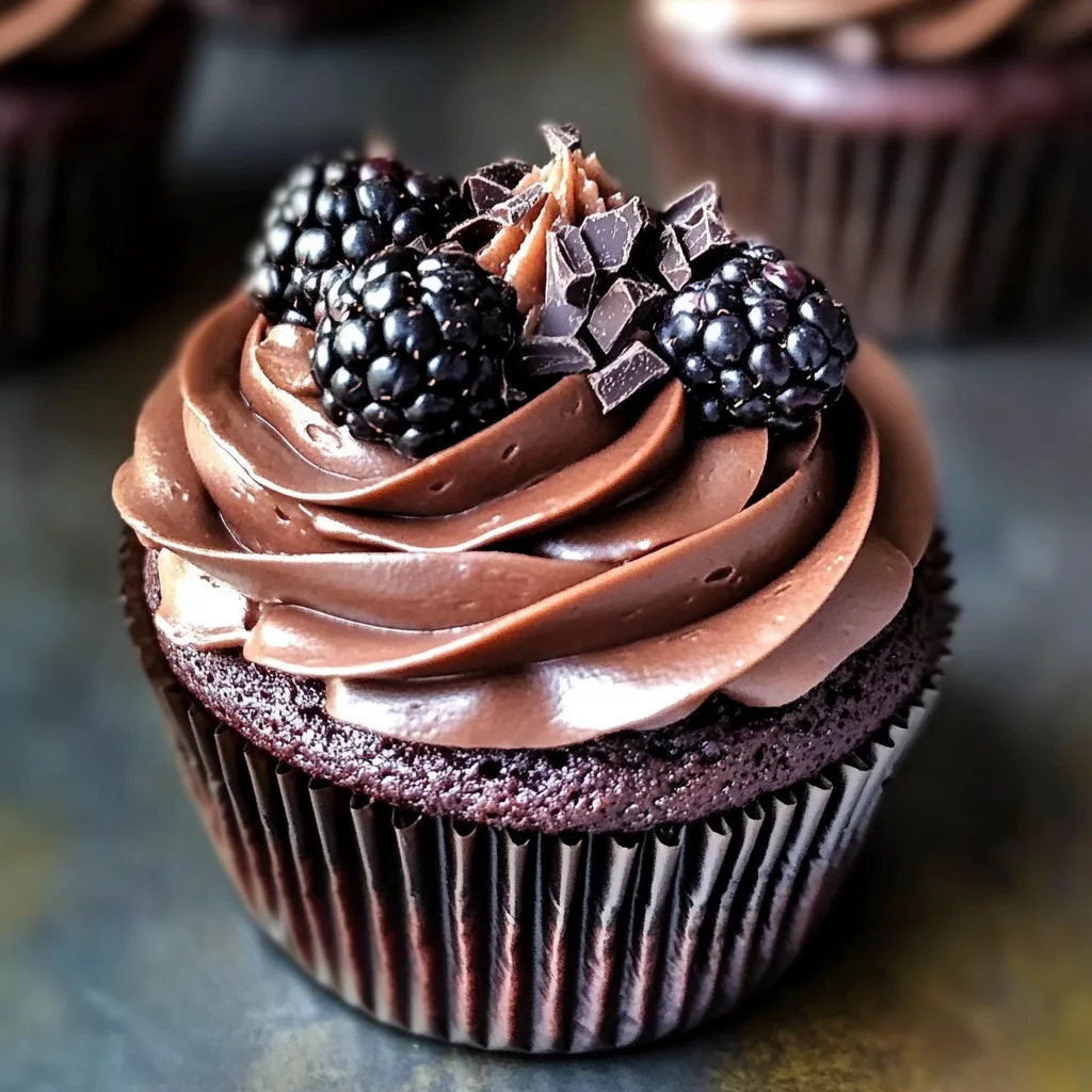 Dark Chocolate Blackberry Cupcakes: Indulge in a Decadent Dessert Delight