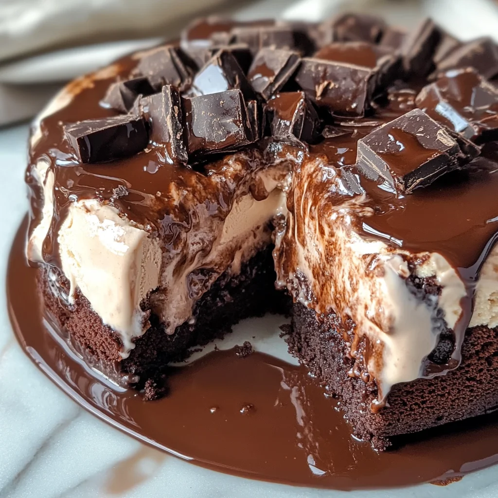 Delicious Brownie Ice Cream Cake