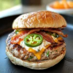 Jalapeño Popper Turkey Burgers
